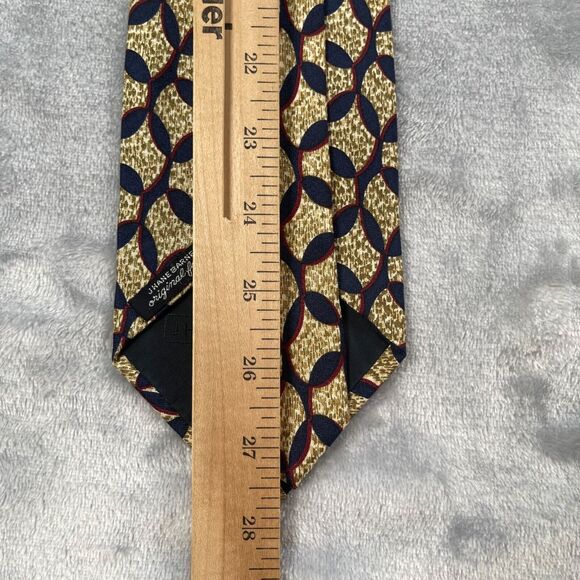 Jhane Barnes Mens Neck Tie Multi-color Abstract Print 100% Silk Made in Japan - Picture 10 of 12